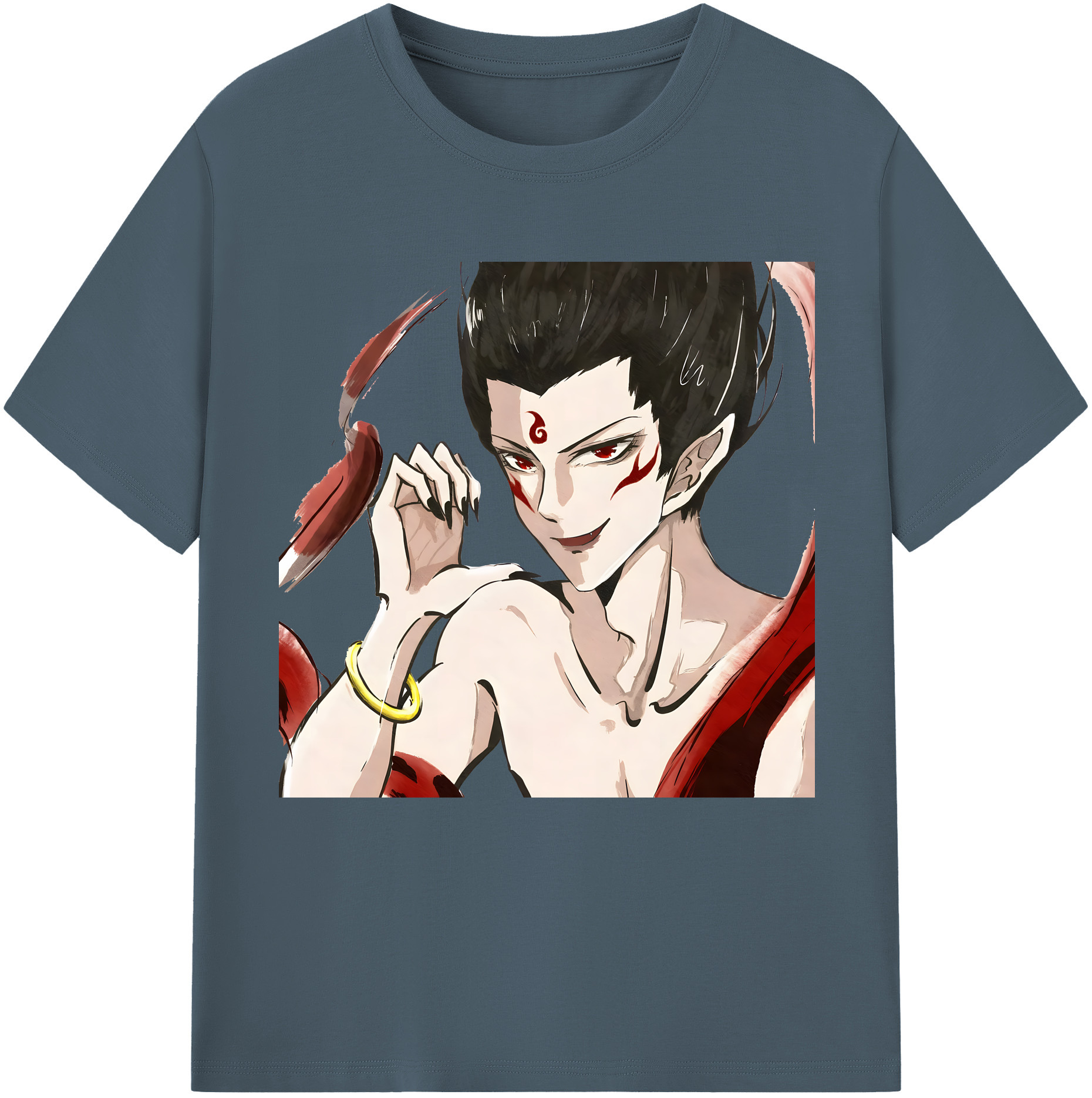 （画像用） Ne Zha 2 ナタ 魔童の大暴れ 綿100％半袖Tシャツ（フロントプリント）